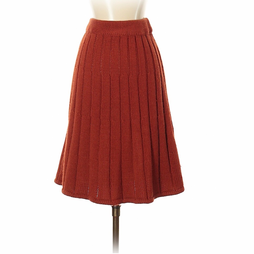 ModCloth Midi Skirt in Burnt Orange